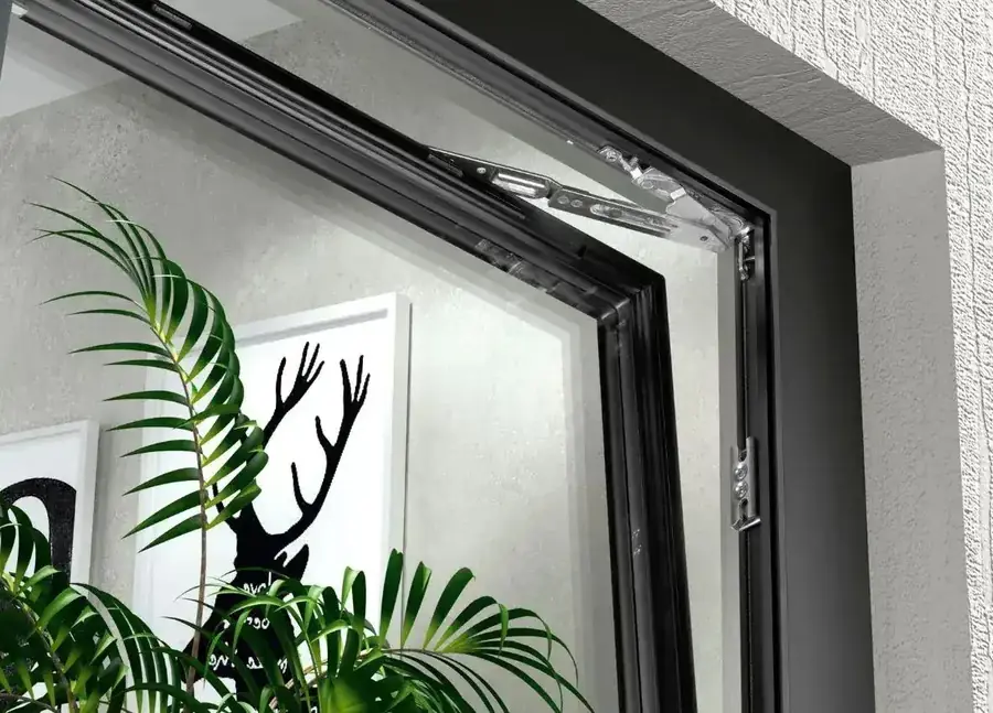 Détail d'un profilé de châssis aluminium